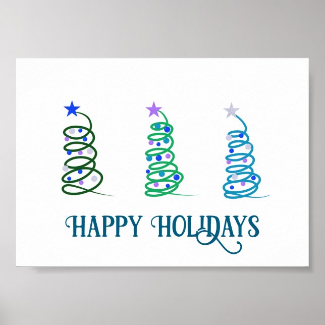 Weihnachtsbäume Poster (Vorne)