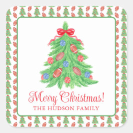 Weihnachtsbäume Quadratischer Aufkleber