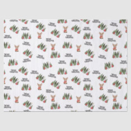 Weihnachtsbäume & Rentiere Geschenkpapier Seidenpapier