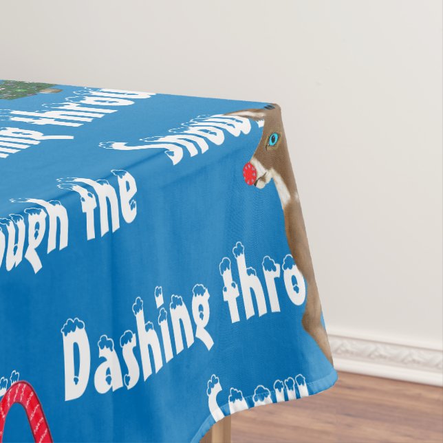 Weihnachtsbäume Rentierfass-Kanes Tischdecke (Beispiel)