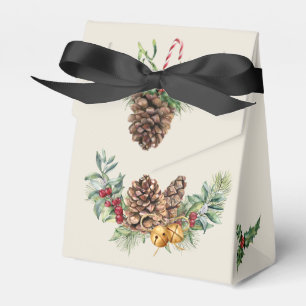 Weihnachtsbäume, Robin, Kiefer, Kegel, Heilige Geschenkschachtel