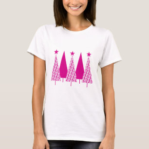Weihnachtsbäume - Rosa Brustkrebs Schleife T-Shirt