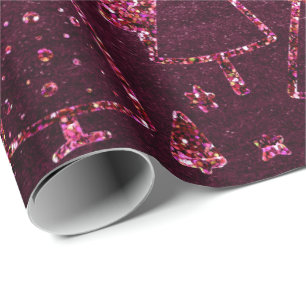 Weihnachtsbäume rosa Burgunder hat Geschenkpapier