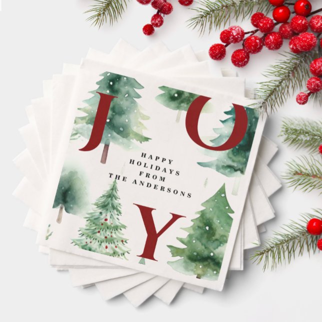 Weihnachtsbäume Rote Freude Grünzeug Weihnachtsfei Serviette (Von Creator hochgeladen)
