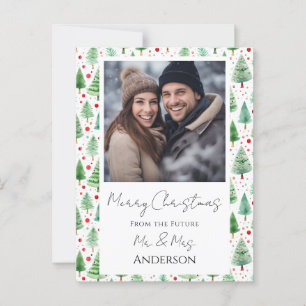 Weihnachtsbäume Save the Date Postkarte