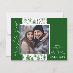 Weihnachtsbäume Save the Date Postkarte