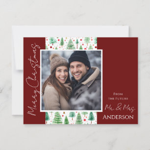 Weihnachtsbäume Save the Date Postkarte