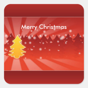 Weihnachtsbäume Schatten der Roten Sticker