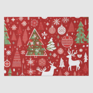 Weihnachtsbäume Schneeflocken Geschenk Tag Seidenpapier