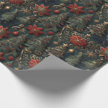 Weihnachtsbäume, Schneeflocken und goldene Sterne