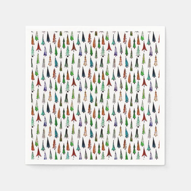 Weihnachtsbäume Serviette (Vorderseite)