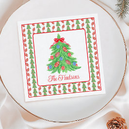 Weihnachtsbäume Serviette