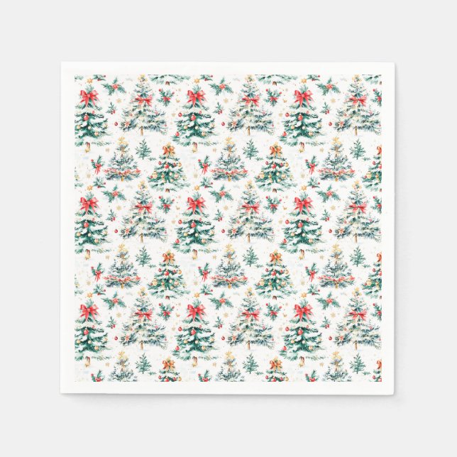 Weihnachtsbäume Serviette (Vorderseite)