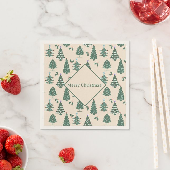 Weihnachtsbäume Serviette (Beispiel)