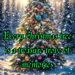 Weihnachtsbäume sind eine Schatzkammer von Erinner Feiertagskarte