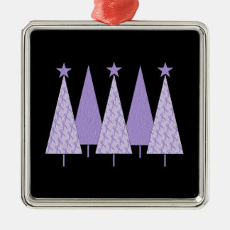Weihnachtsbäume - Singrün-Band Silbernes Ornament