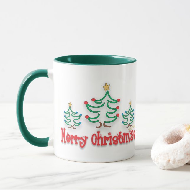 Weihnachtsbaume Tasse (Mit Donut)