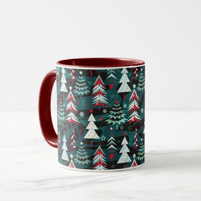 Weihnachtsbäume. Tasse (Vorderseite Links)