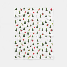 Weihnachtsbäume und -bäume fleecedecke