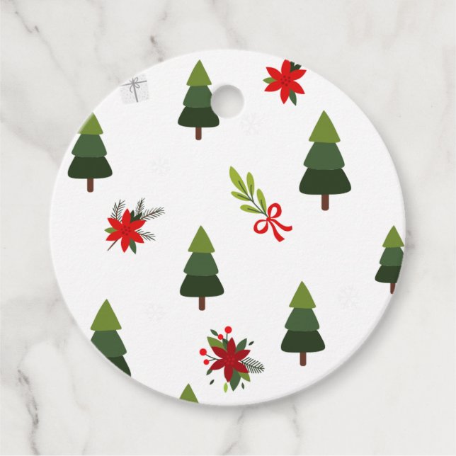 Weihnachtsbäume und -bäume geschenkanhänger (Vorderseite)