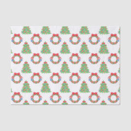 Weihnachtsbäume und Bäume im Wasser Seidenpapier