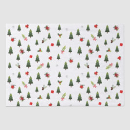 Weihnachtsbäume und -bäume seidenpapier