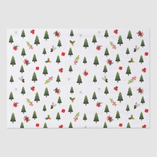 Weihnachtsbäume und -bäume seidenpapier (Vorderseite)