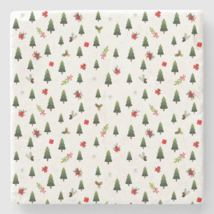 Weihnachtsbäume und -bäume steinuntersetzer