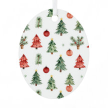 Weihnachtsbäume und Christbaumkugeln
