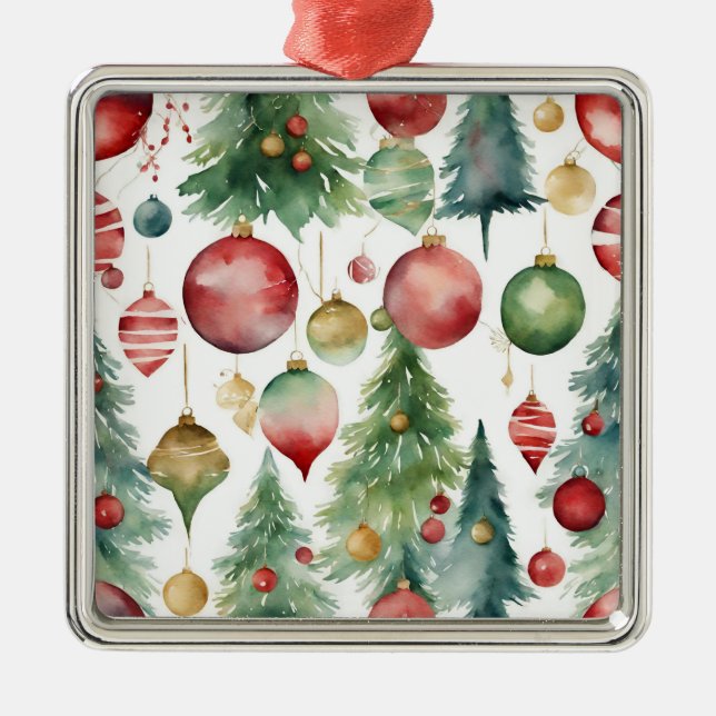 Weihnachtsbäume und -dekorationen Abstrakt Ornament Aus Metall (Vorne)