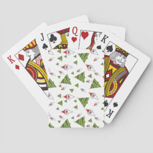 Weihnachtsbäume und der Weihnachtsmann Spielkarten