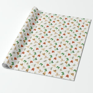 Weihnachtsbäume und Gold Glitzer Wrapping Paper Geschenkpapier