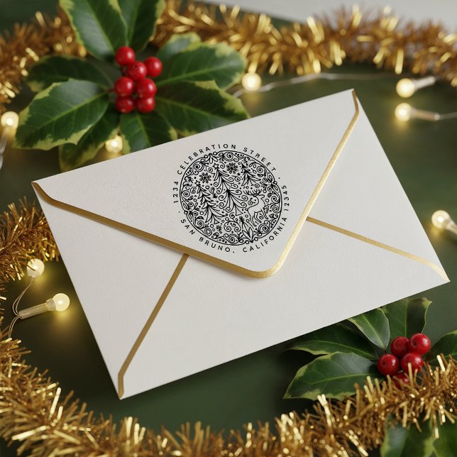 Weihnachtsbäume und Rentieradresse in Skandinavien Permastempel (Von Creator hochgeladen)