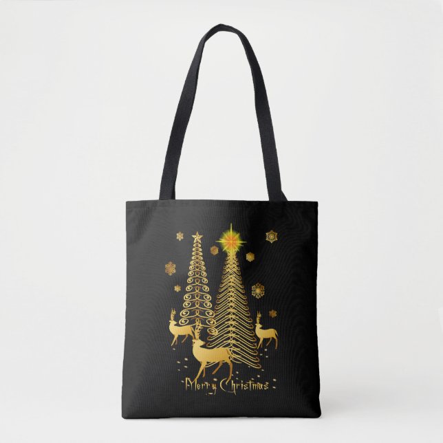 Weihnachtsbäume und Rentiere (Vorderseite)