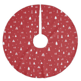 Weihnachtsbäume und Schneeflocken Baumrock Polyester Weihnachtsbaumdecke