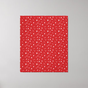 Weihnachtsbäume und Schneeflocken Canvas drucken Leinwanddruck