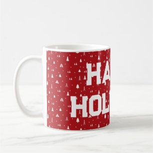 Weihnachtsbäume und Schneeflocken Kaffee Tasse