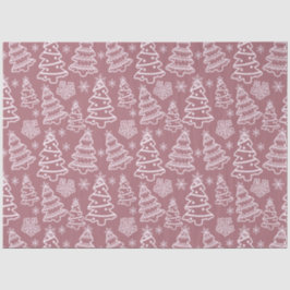 Weihnachtsbäume und Schneeflocken Lila Weihnachten Seidenpapier