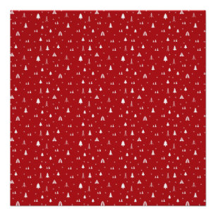 Weihnachtsbäume und Schneeflocken Poster