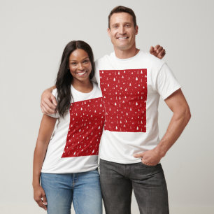 Weihnachtsbäume und Schneeflocken T - Shirt