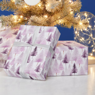 Weihnachtsbäume und Sterne Moderne Weihnachten Geschenkpapier