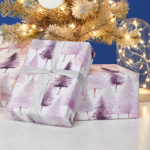 Weihnachtsbäume und Sterne Moderne Weihnachten Geschenkpapier