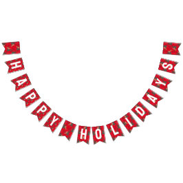 Weihnachtsbäume und Tiger Muster glückliche Ferien Wimpelkette