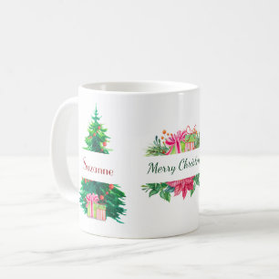 Weihnachtsbäume und Weihnachtsfeier Kaffeetasse