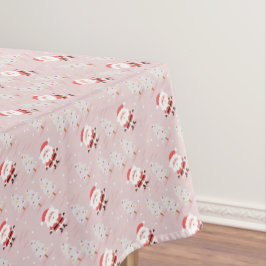Weihnachtsbäume und Weihnachtsmann Tischdecke