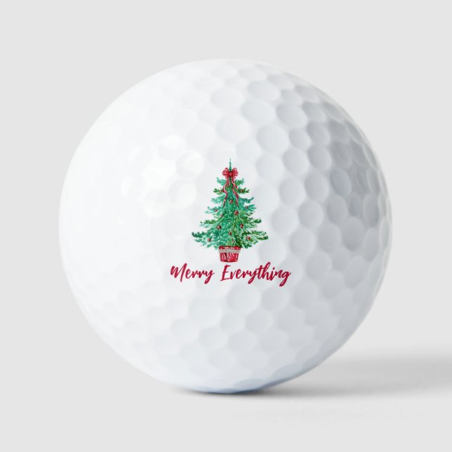 Weihnachtsbäume vergnügen den ganzen Urlaub Golfball (Vorderseite)