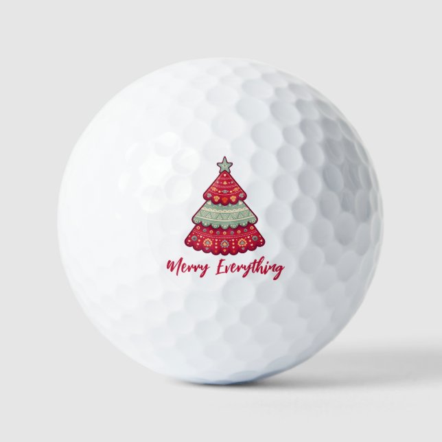 Weihnachtsbäume vergnügen den ganzen Urlaub Golfball (Vorderseite)