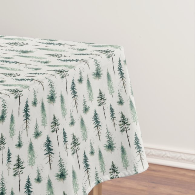 Weihnachtsbäume Wasserfarbe Weihnachtsmuster Tischdecke (Beispiel)