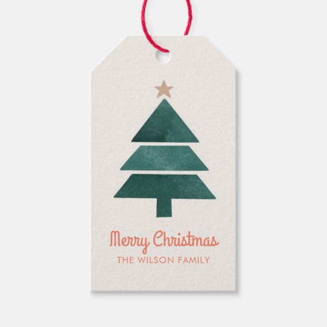 Weihnachtsbäume Weihnachtsbäume Geschenkanhänger (Vorderseite)