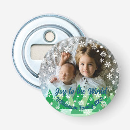 Weihnachtsbäume Weiße Schneeflocken Freude an der  Flaschenöffner